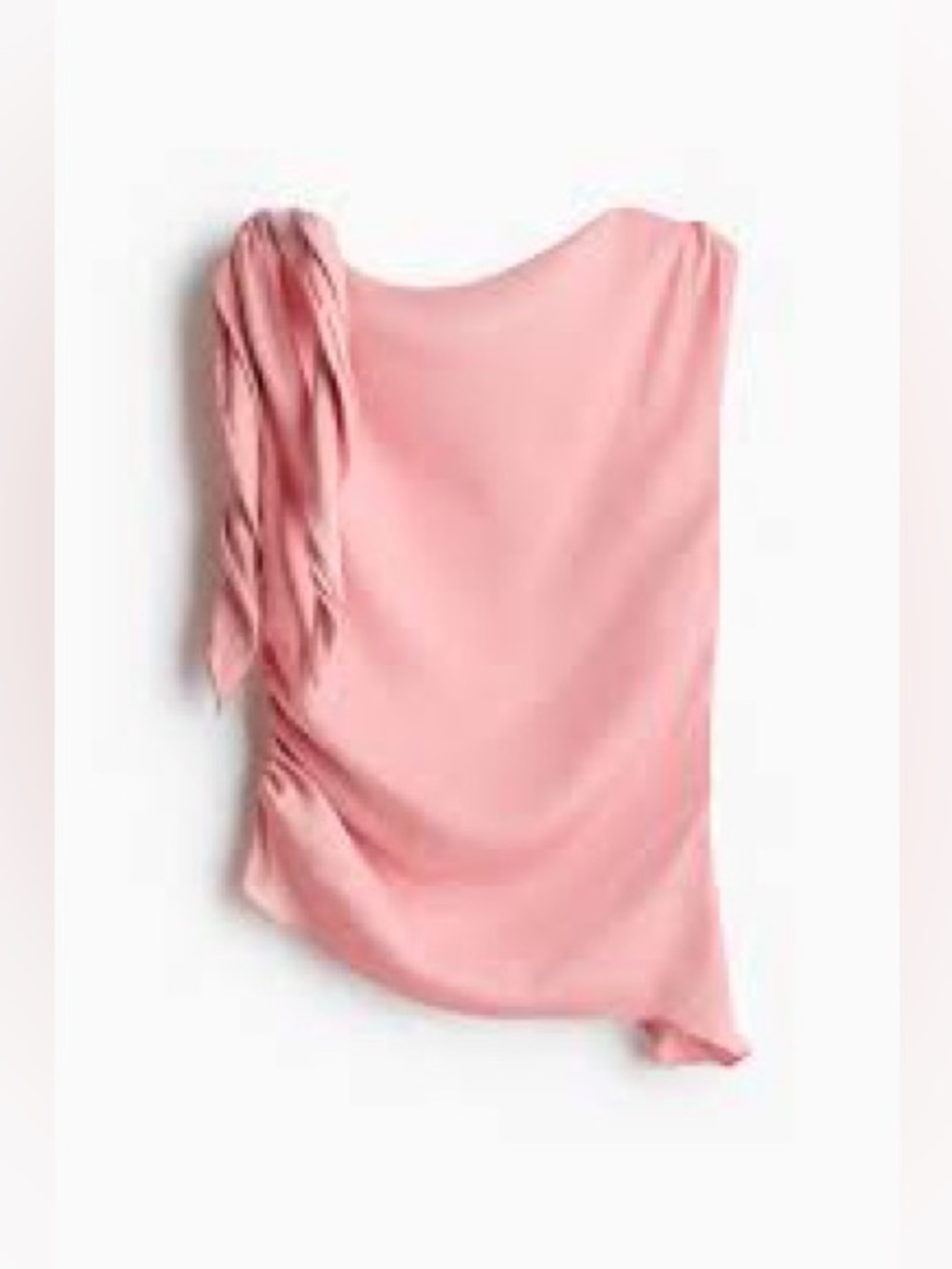 NWT Asymmetric Pink Drape Top H&M - Picture 4 of 7